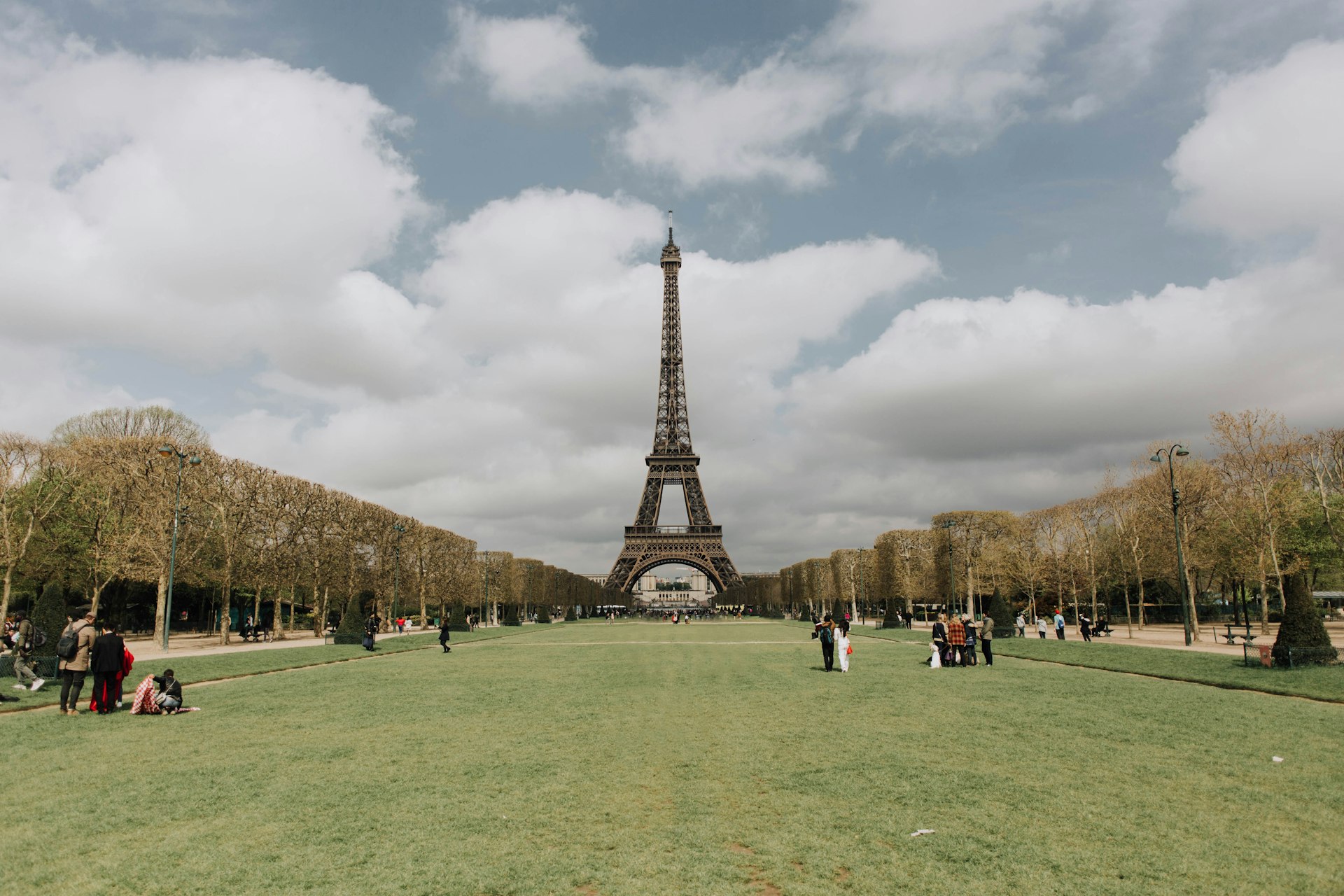 people near Eiffel tower